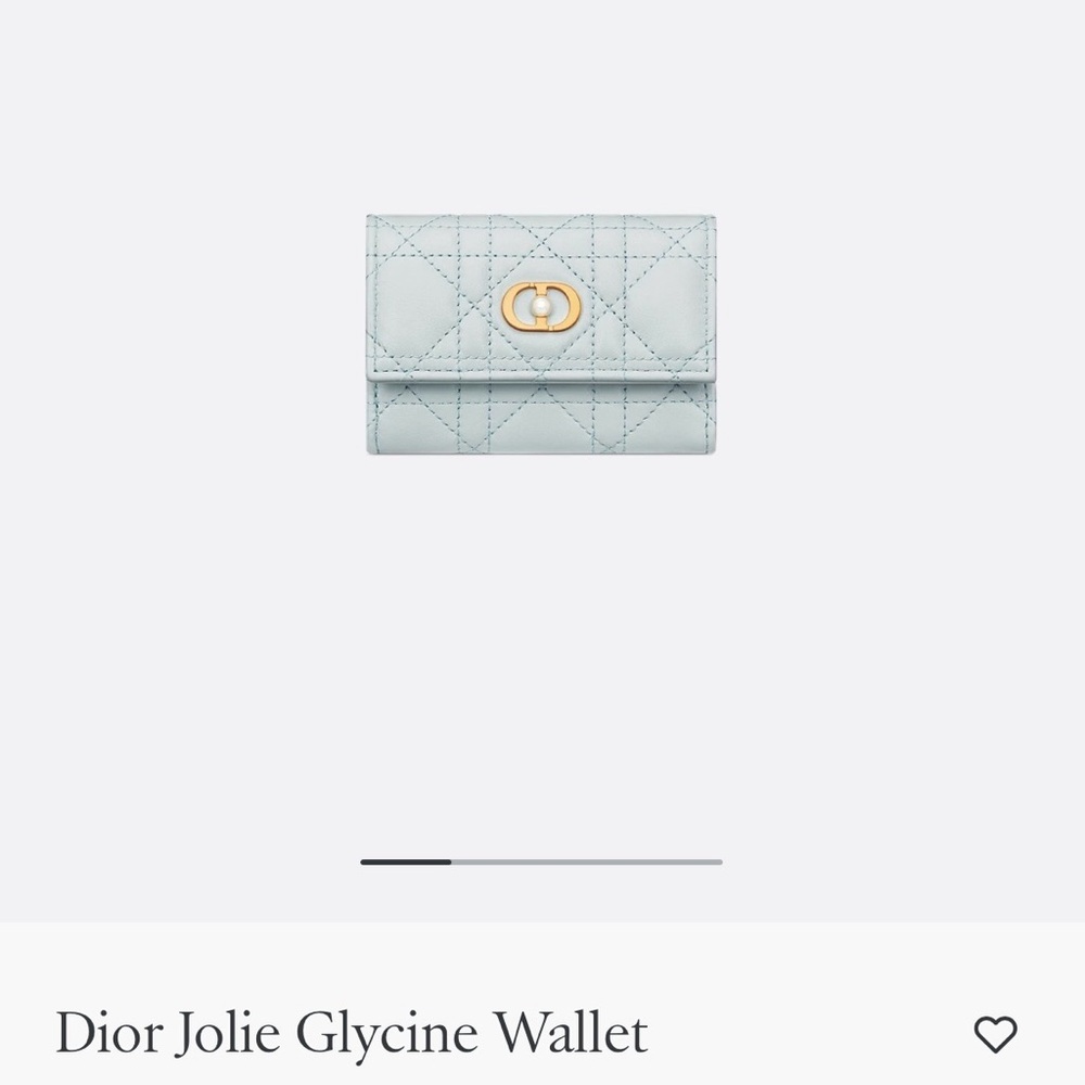 Dior Jolie Glycine Wallet - Soft Blue